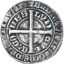 Monnaie, France, Flandre, Louis II de Mâle, Gros, 1346-1384, TB+, Argent