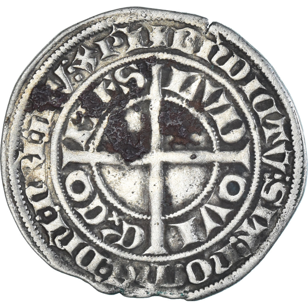 Monnaie, France, Flandre, Louis II de Mâle, Gros, 1346-1384, TB+, Argent