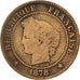 FRANCE, Cérès, 2 Centimes, 1878, Paris, KM #827.1, VF(20-25), Bronze, 20.2, G...