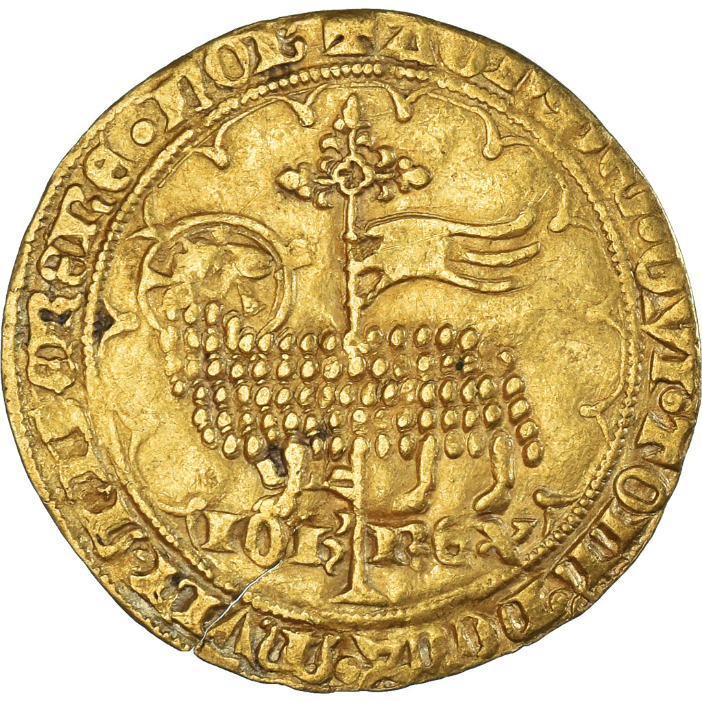 Monnaie, France, Jean II le Bon, Mouton d'or, 1355, TTB, Or, Duplessy:291A