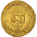 Monnaie, France, Charles VI, Écu d'or à la couronne, 1411, Tournai, TTB, Or