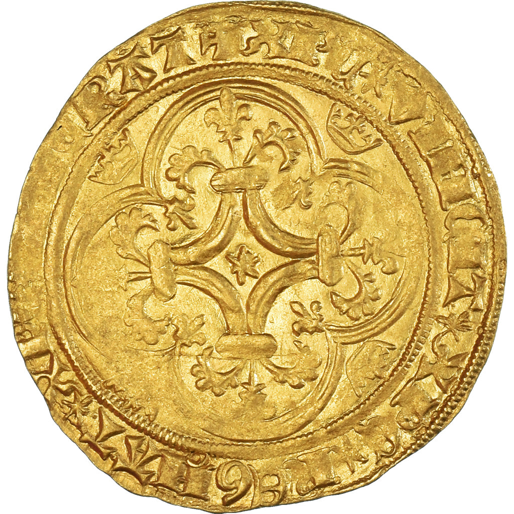 Monnaie, France, Charles VI, Écu d'or à la couronne, 1411, Tournai, TTB, Or