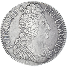Coin, France, Louis XIV, Ecu aux 3 couronnes, 1710, Montpellier, AU(50-53)