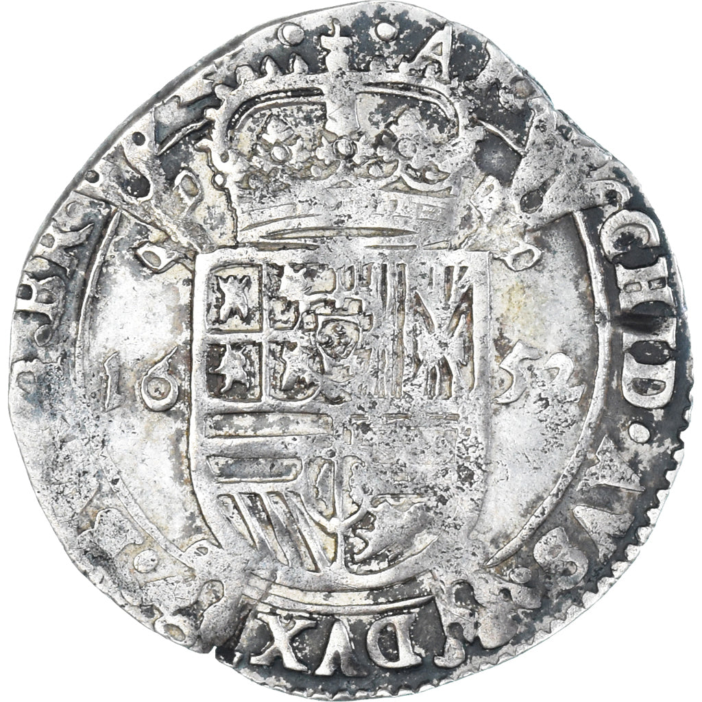 Coin, Spanish Netherlands, duchy of Brabant, Philip IV, Escalin, 1652, Anvers
