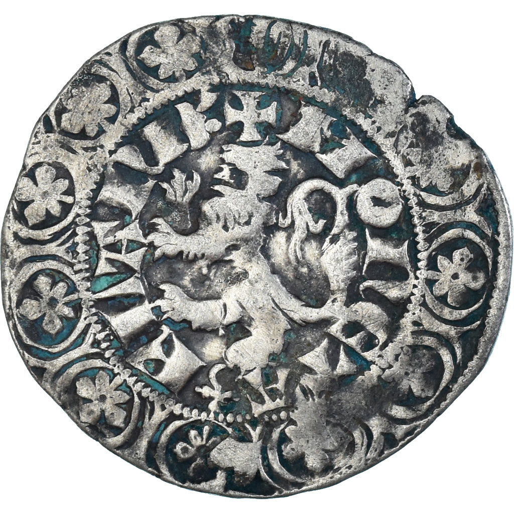 Coin, France, Flanders, Louis II de Mâle, Gros, 1346-1384, VF(30-35), Silver