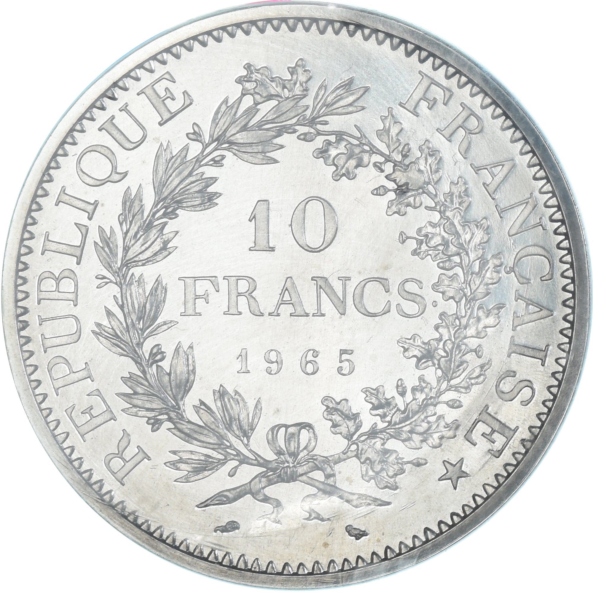 Moneda, Francia, 10 Francs, 1965, Monnaie de Paris, Piéfort, FDC, Plata