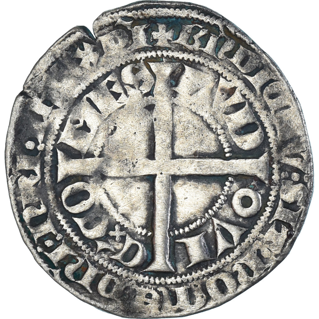 Monnaie, France, Flandre, Louis II de Mâle, Gros, 1346-1384, TB, Argent
