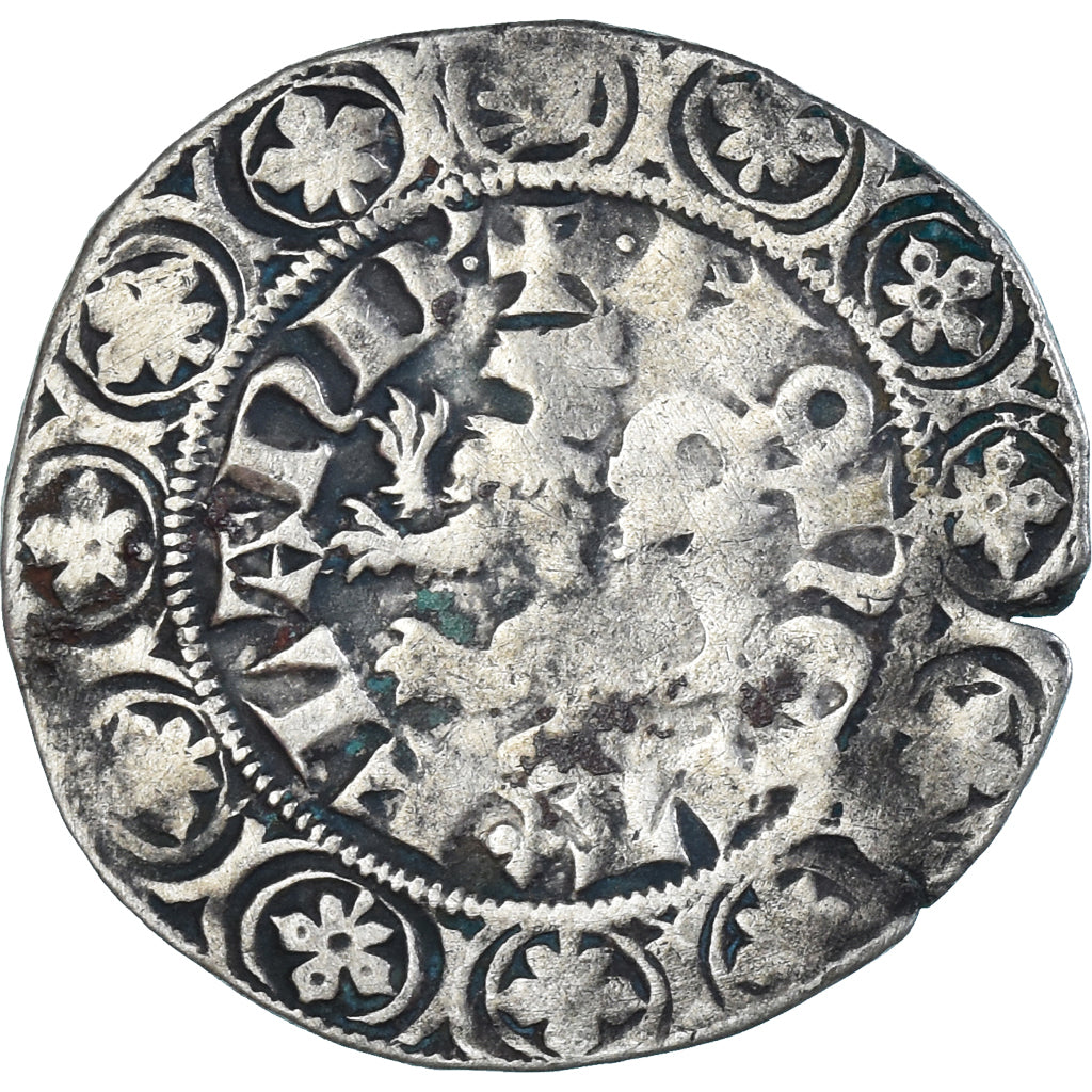 Monnaie, France, Flandre, Louis II de Mâle, Gros, 1346-1384, TB, Argent