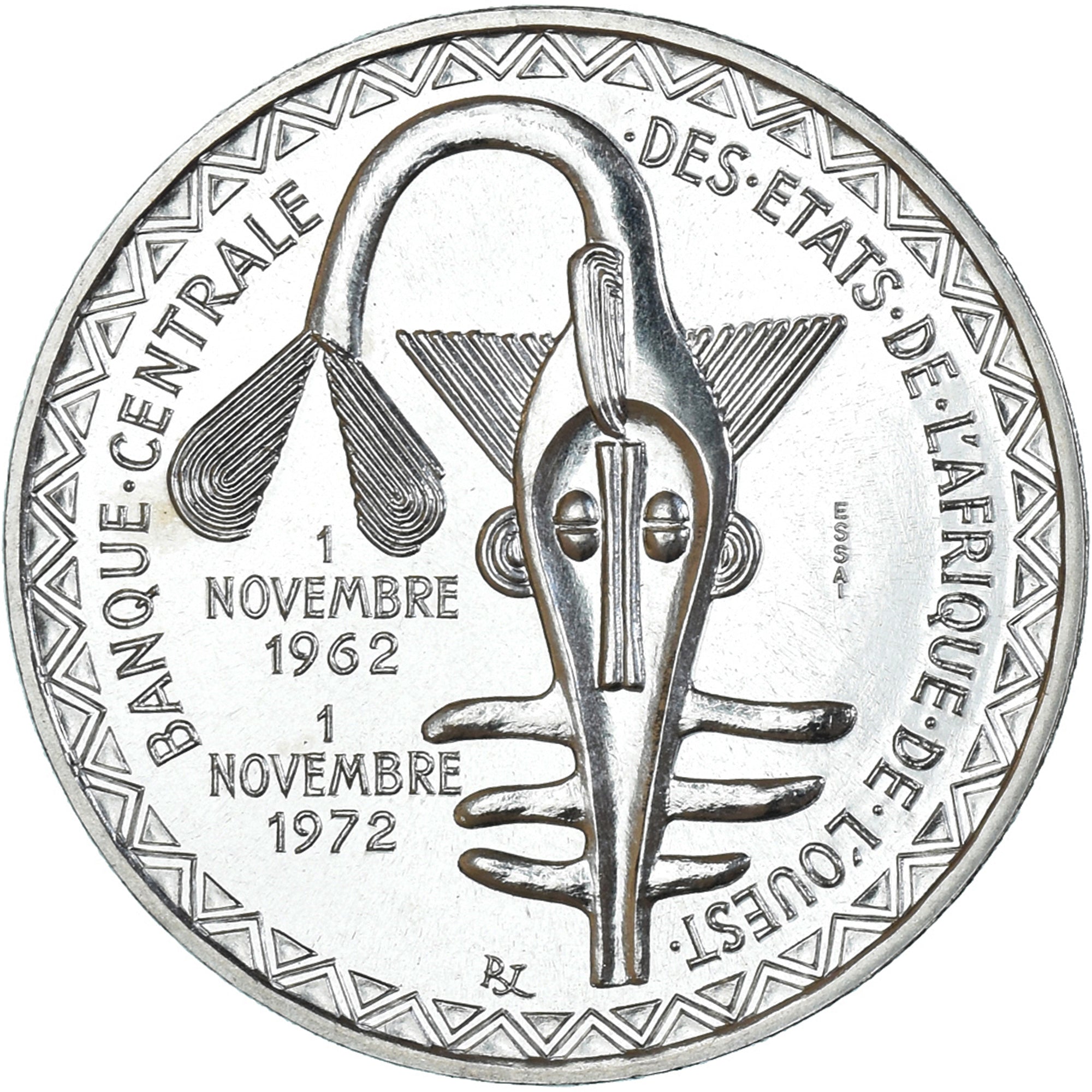 Coin, West African States, 500 Francs, 1972, Monnaie de Paris, ESSAI, MS(65-70)