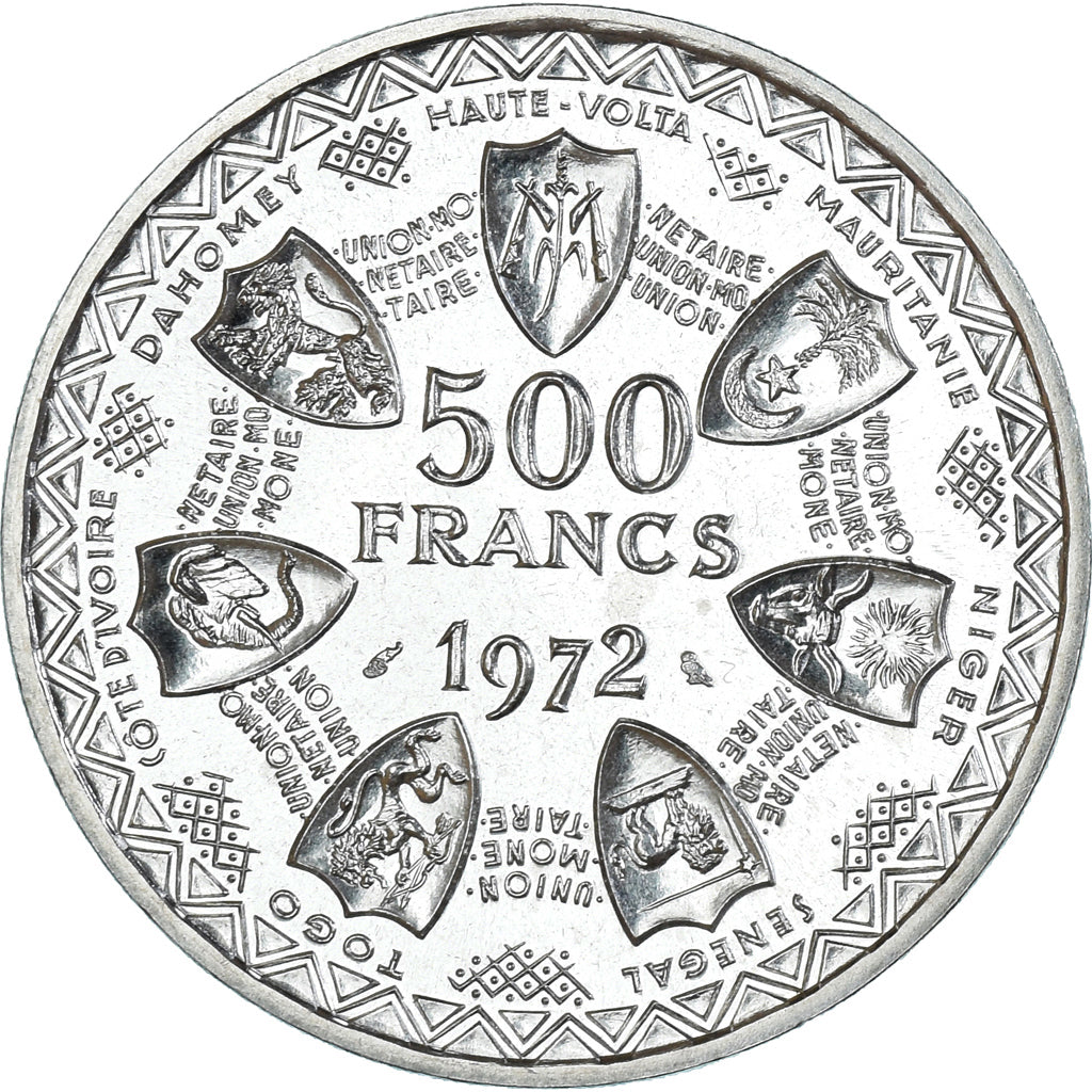 Coin, West African States, 500 Francs, 1972, Monnaie de Paris, ESSAI, MS(65-70)
