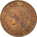 Moneta, Francja, Cérès, 2 Centimes, 1890, Paris, AU(55-58), Bronze, KM:827.1