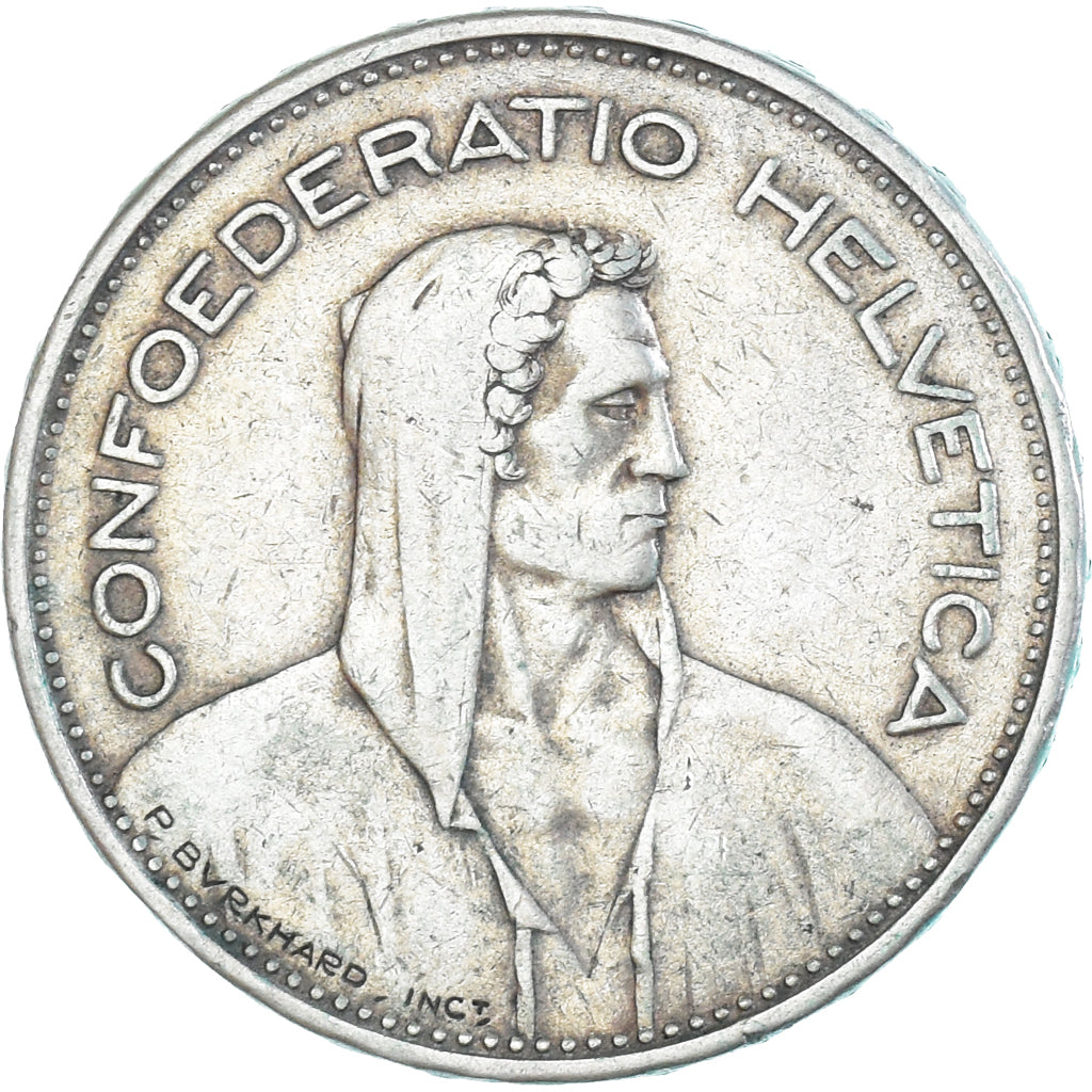 Coin, Switzerland, 5 Francs, 1932, Bern, EF(40-45), Silver, KM:40