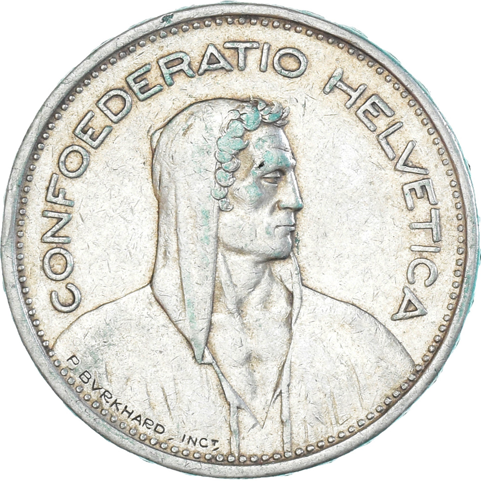 Coin, Switzerland, 5 Francs, 1939, Bern, EF(40-45), Silver, KM:40