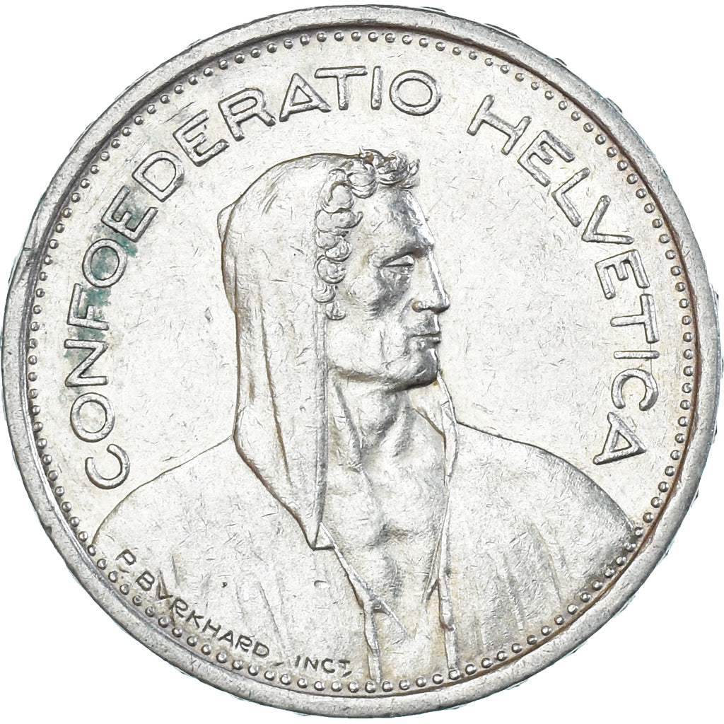 Coin, Switzerland, 5 Francs, 1954, Bern, EF(40-45), Silver, KM:40
