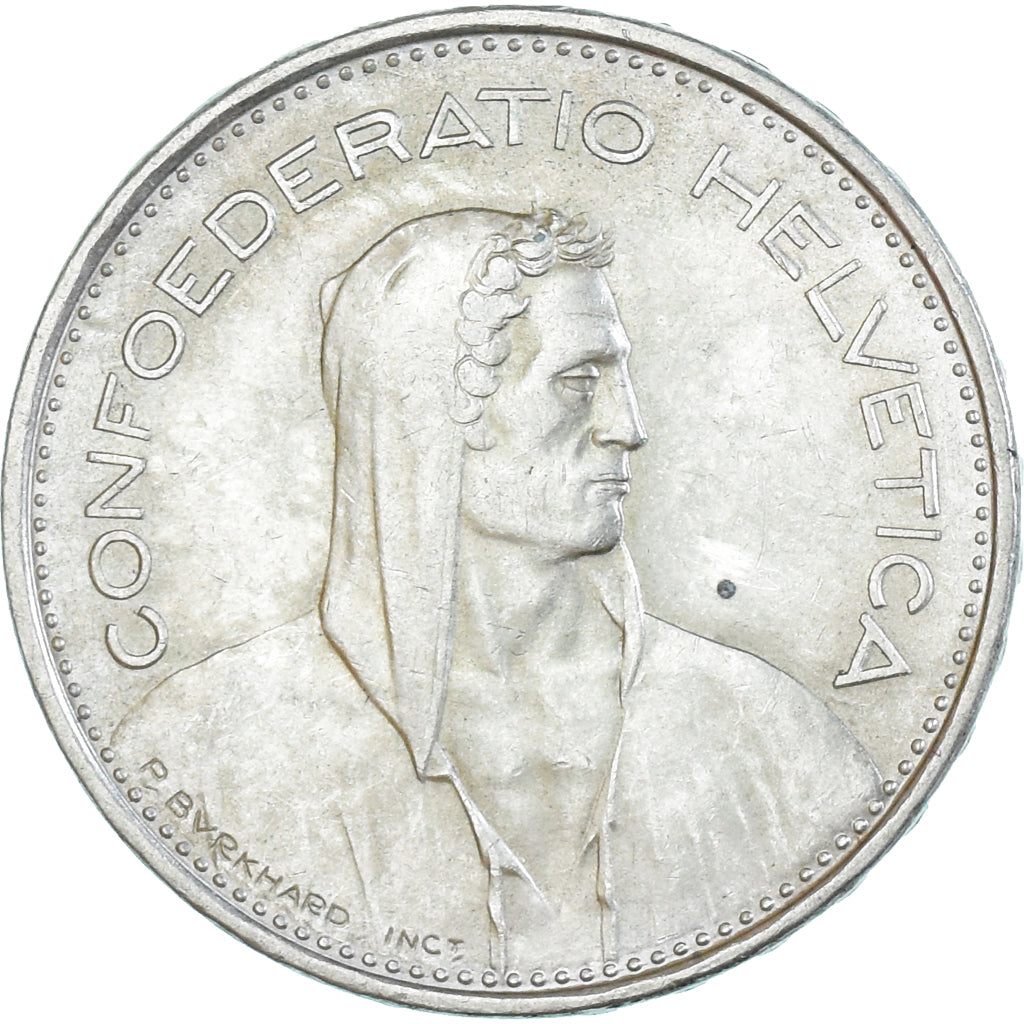 Coin, Switzerland, 5 Francs, 1966, Bern, AU(50-53), Silver, KM:40