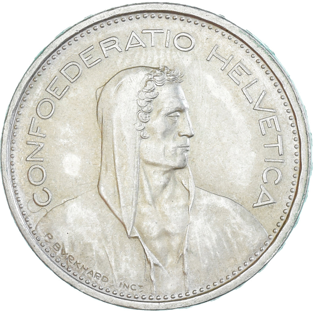 Coin, Switzerland, 5 Francs, 1967, Bern, AU(50-53), Silver, KM:40