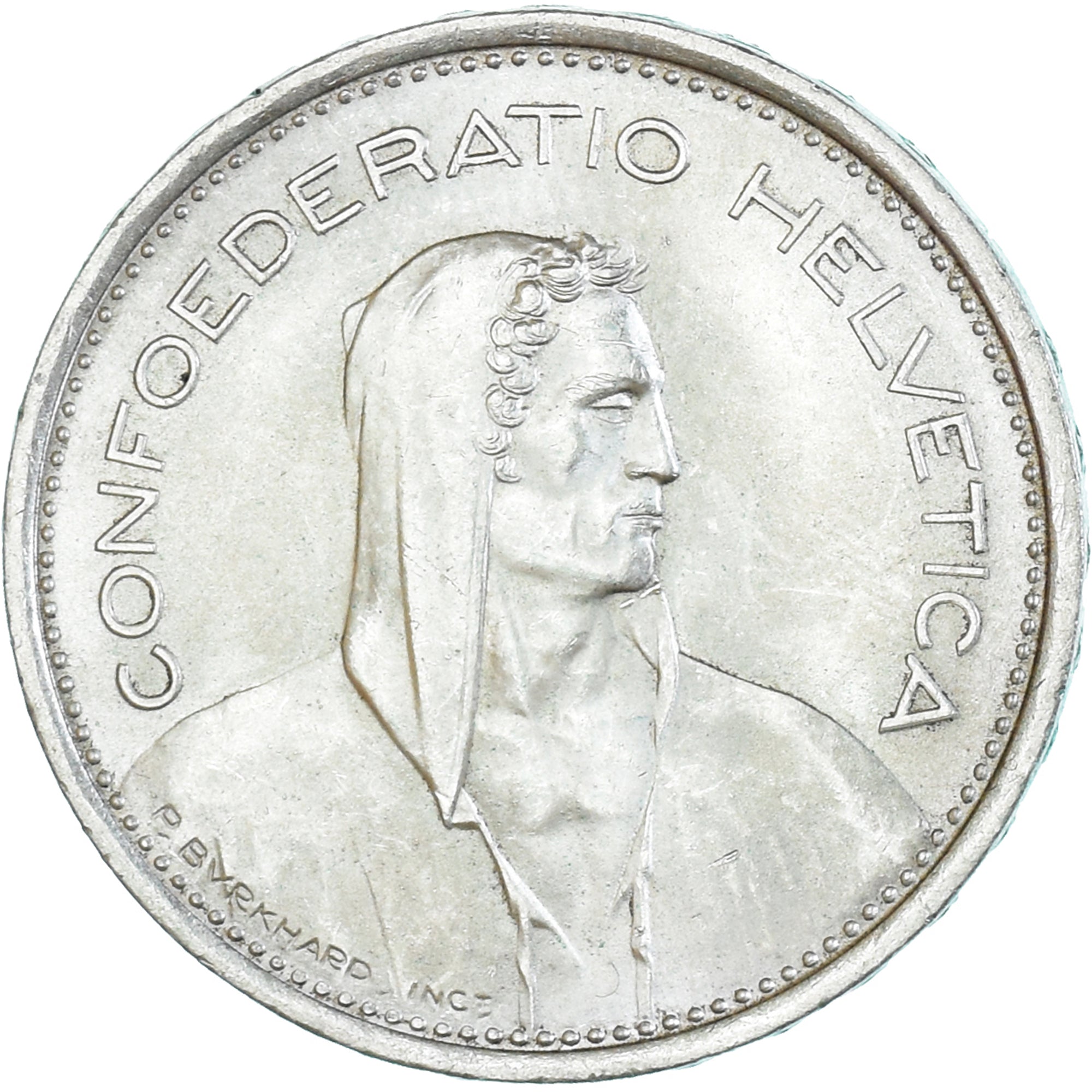 Coin, Switzerland, 5 Francs, 1969, Bern, AU(55-58), Silver, KM:40