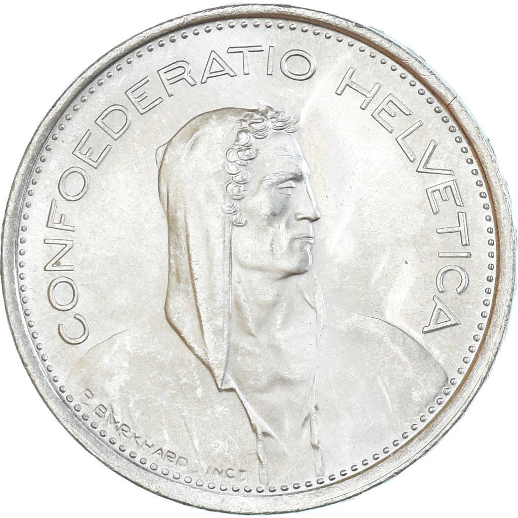 Coin, Switzerland, 5 Francs, 1969, Bern, AU(55-58), Silver, KM:40