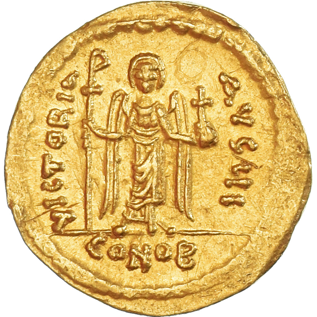 Coin, Phocas, Solidus, 602-610, Constantinople, MS(63), Gold, Sear:620