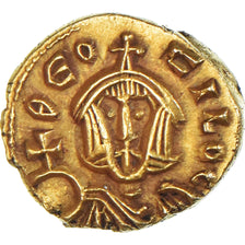 Coin, Theophilus, Tremissis, 829-842, Syracuse, AU(55-58), Gold, Sear:1678