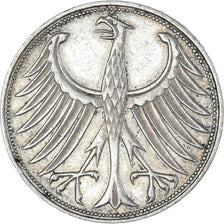 Coin, GERMANY - FEDERAL REPUBLIC, 5 Mark, 1951, Stuttgart, AU(50-53), Silver