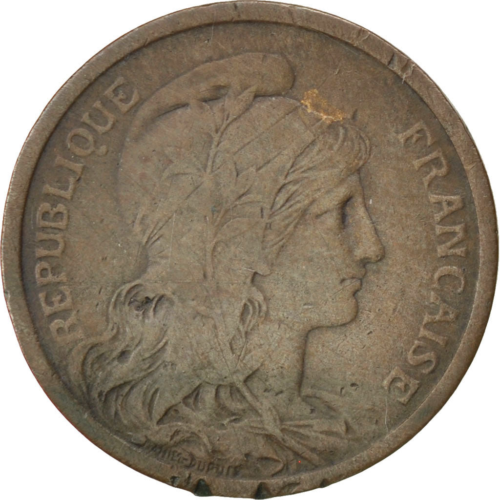FRANCE, Dupuis, 2 Centimes, 1898, Paris, KM #841, VF(20-25), Bronze, 20.2,...