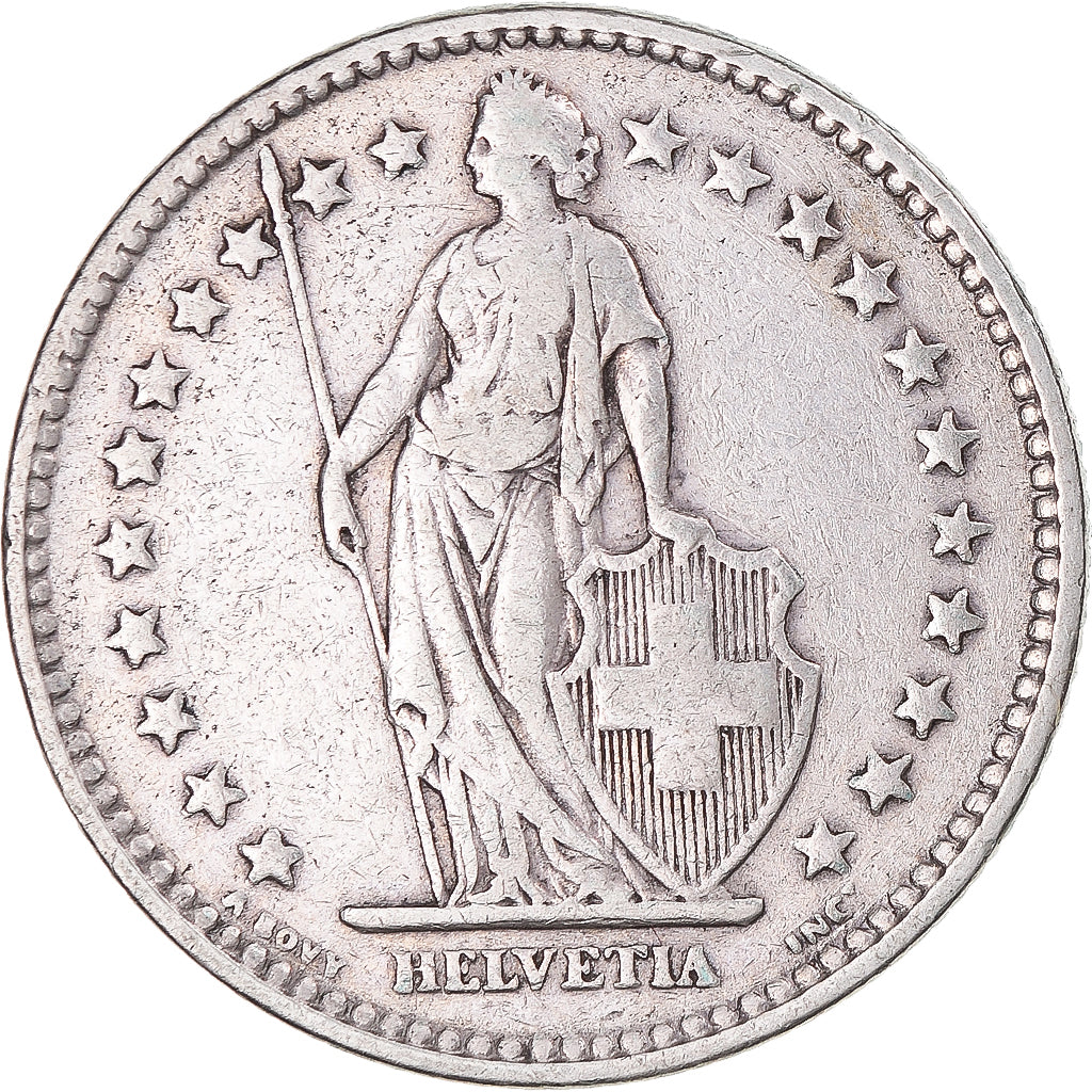 Moneta, Svizzera, 2 Francs, 1921, Bern, MB+, Argento, KM:21