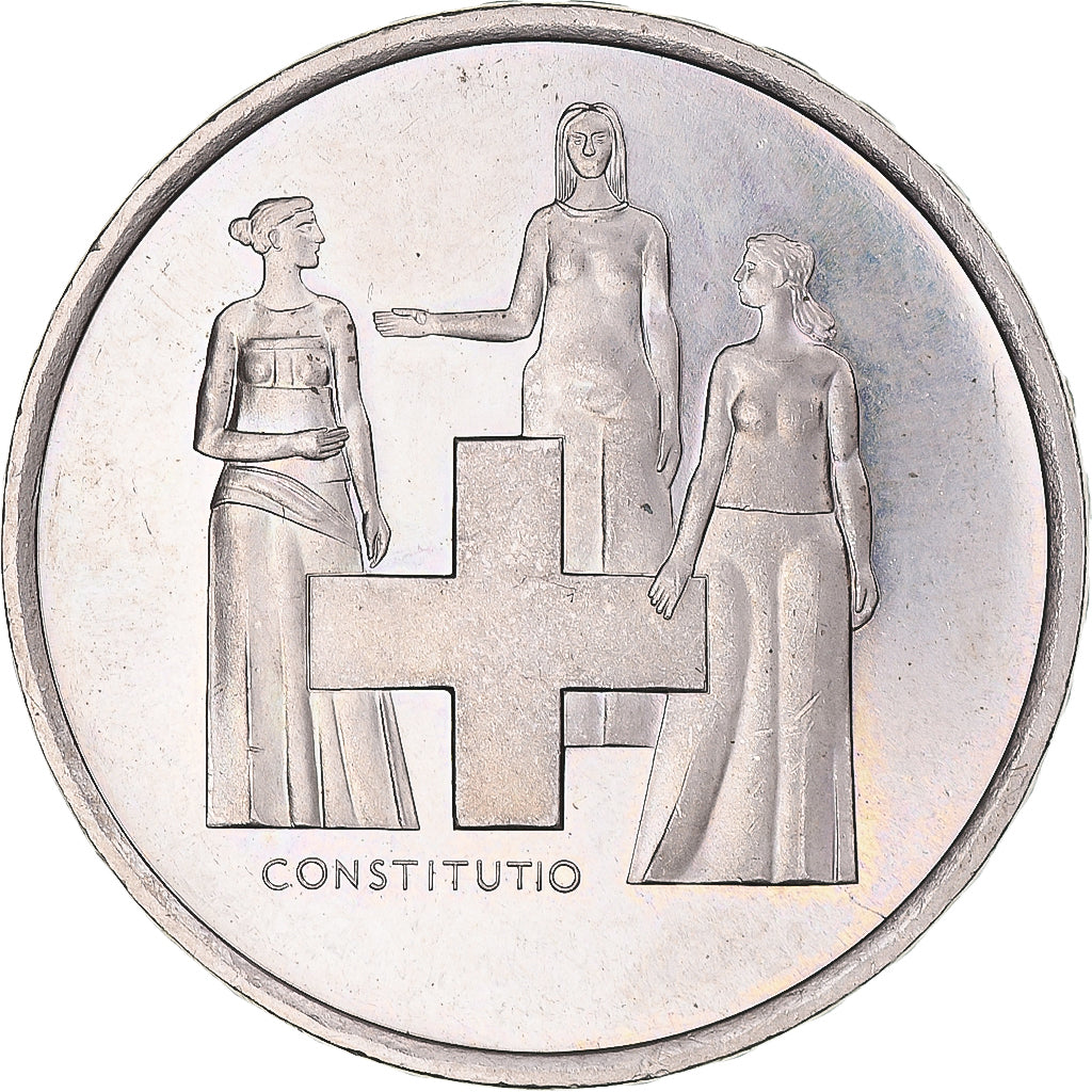Coin, Switzerland, Constitutio, 5 Francs, 1974, Bern, MS(63), Copper-nickel
