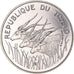 Moeda, Chade, 100 Francs, 1971, Monnaie de Paris, ENSAIO, MS(65-70), Níquel
