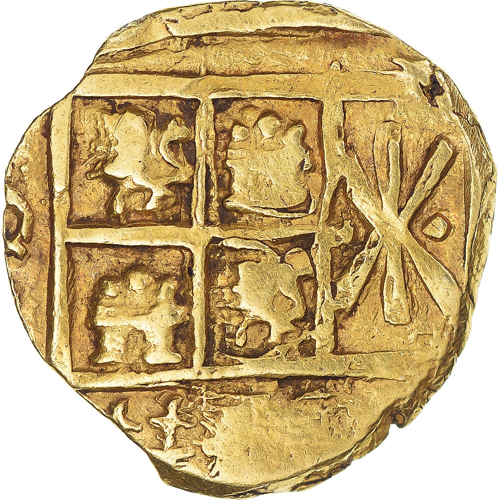 Coin, Colombia, Charles II, 2 Escudos, 1666-1700, Bogota, COB, EF(40-45), Gold