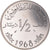 Moeda, Tunísia, 1/2 Dinar, 1968, Monnaie de Paris, ENSAIO, MS(65-70), Níquel