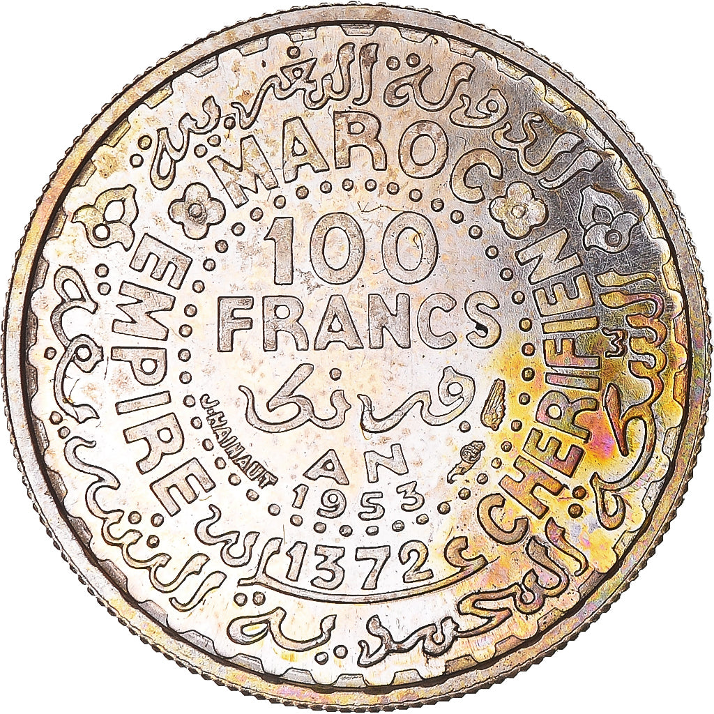 Moneta, Marocco, 100 Francs, AH 1372/1953, Monnaie de Paris, ESSAI, SPL