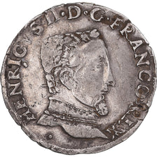 Monnaie, France, Henri II, Teston à la tête nue, 1557/6, Toulouse, TTB