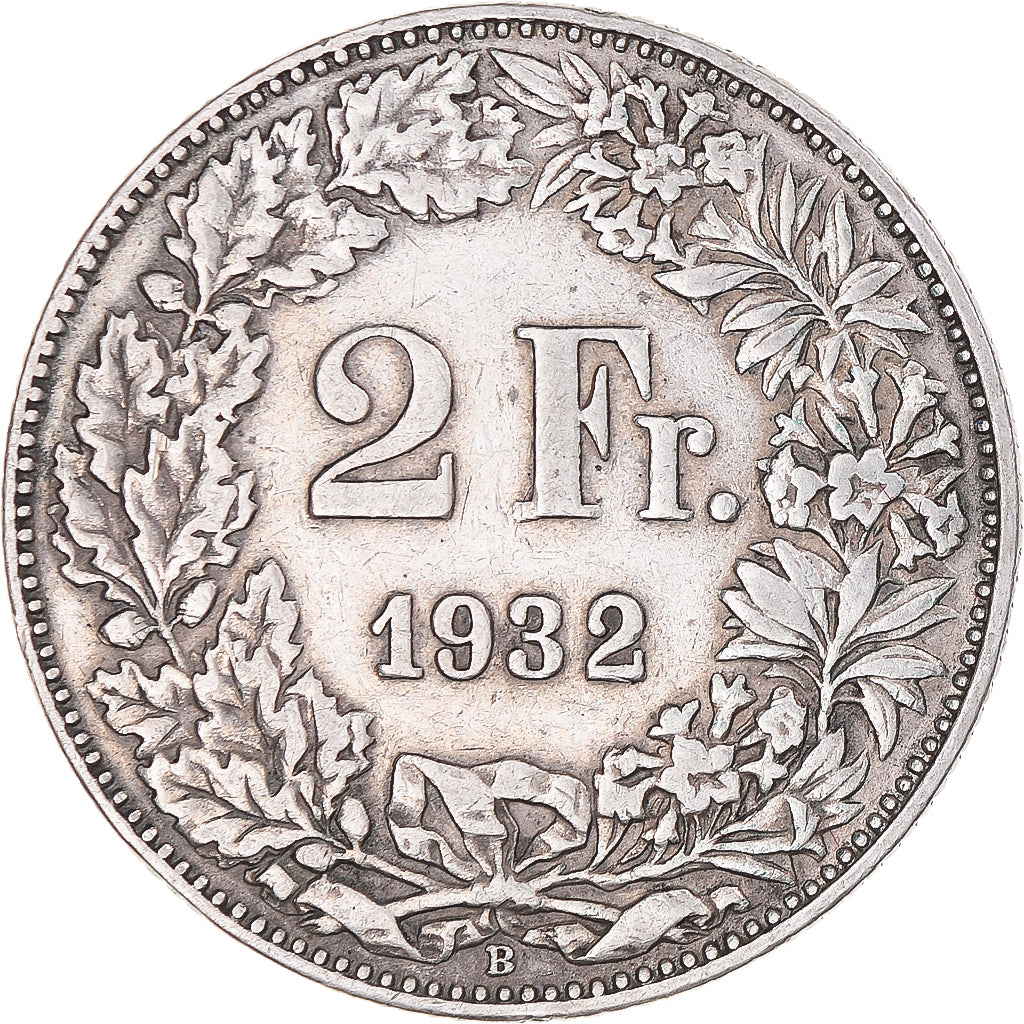 Münze, Schweiz, 2 Francs, 1932, Bern, SS, Silber, KM:21