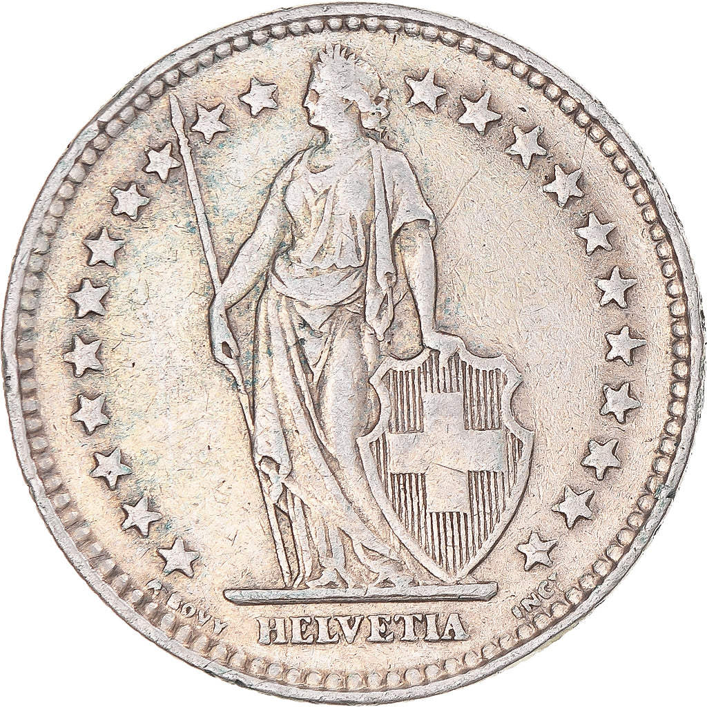 Moneda, Suiza, 2 Francs, 1940, Bern, MBC, Plata, KM:21
