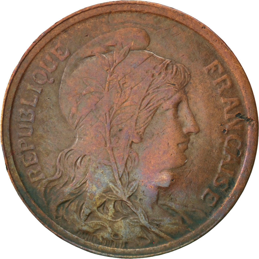 Monnaie, France, Dupuis, 2 Centimes, 1919, Paris, TB+, Bronze, KM:841