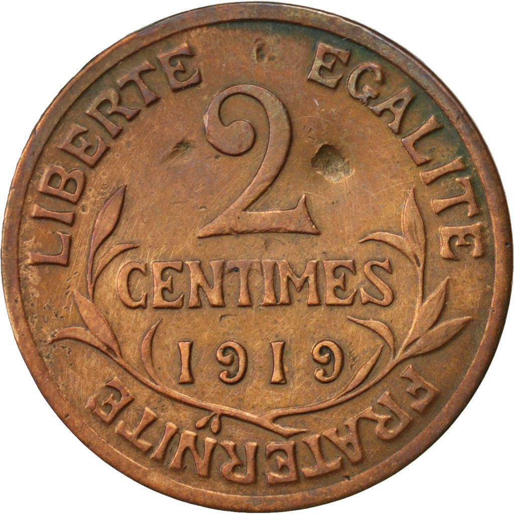 Monnaie, France, Dupuis, 2 Centimes, 1919, Paris, TB+, Bronze, KM:841