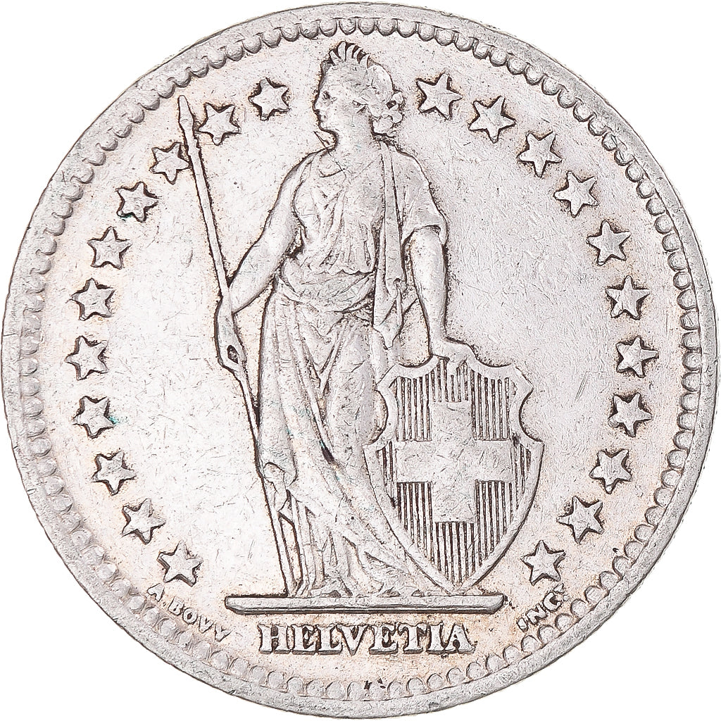 Münze, Schweiz, 2 Francs, 1944, Bern, SS, Silber, KM:21