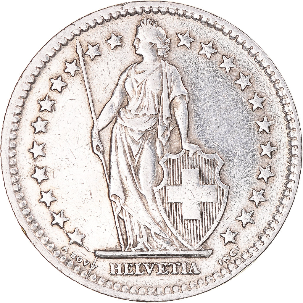 Moneta, Svizzera, 2 Francs, 1945, Bern, BB, Argento, KM:21