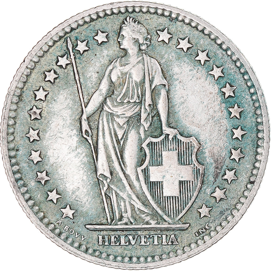 Münze, Schweiz, 2 Francs, 1957, Bern, SS, Silber, KM:21