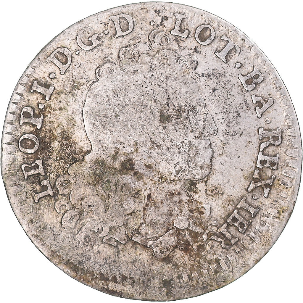 Moneta, Stati tedeschi, LORRAINE, Leopold Joseph, 1/2 Teston, 1710, Nancy, MB