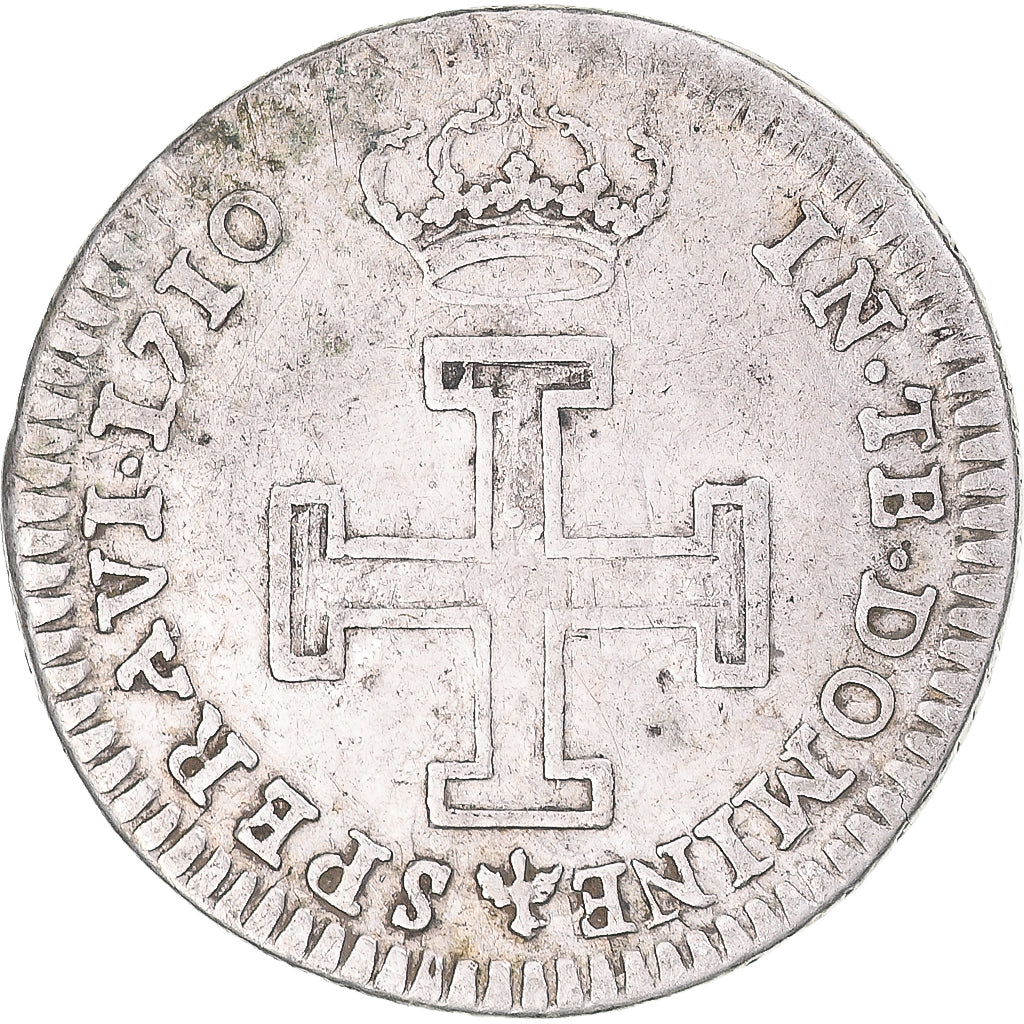 Moneta, Stati tedeschi, LORRAINE, Leopold Joseph, 1/2 Teston, 1710, Nancy, MB