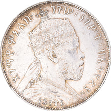 Moneda, Etiopía, Menelik II, 1/2 Birr, EE 1887 (1894), Monnaie de Paris, Proof