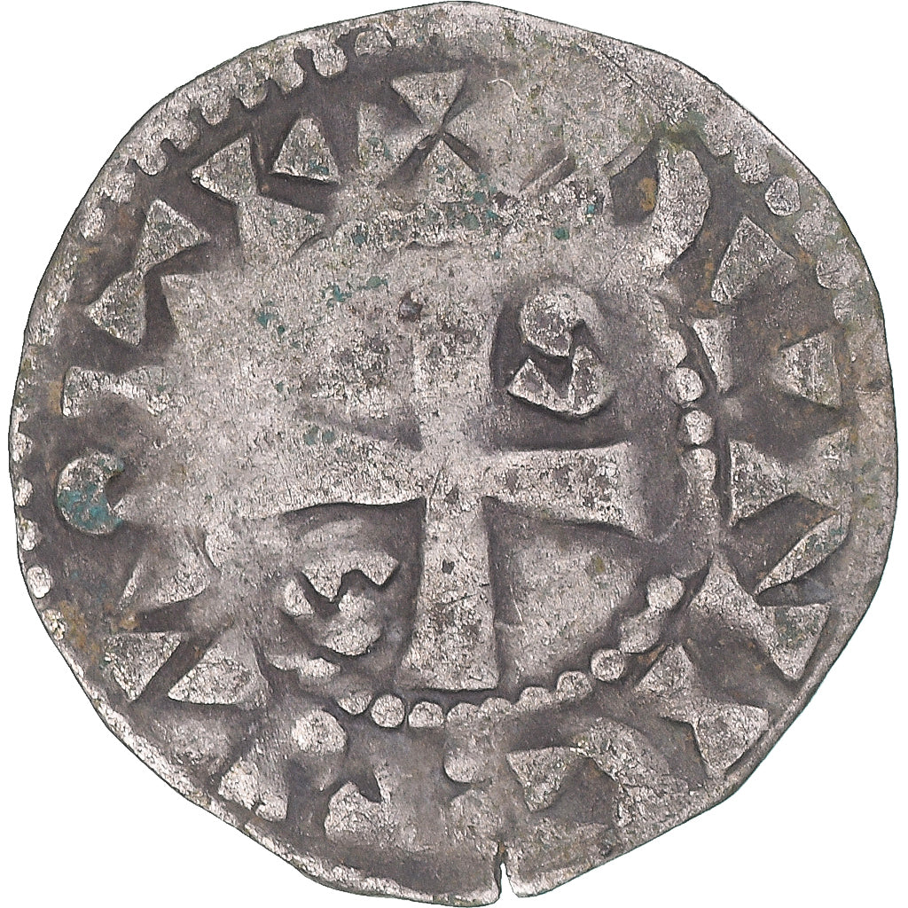 Moneda, Francia, Thibaut V, Denier, ca. 1170-1200, Châteaudun, type
