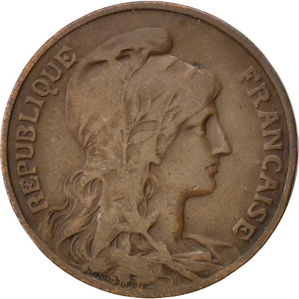 FRANCE, Dupuis, 10 Centimes, 1911, Paris, KM #843, EF(40-45), Bronze, 30,...