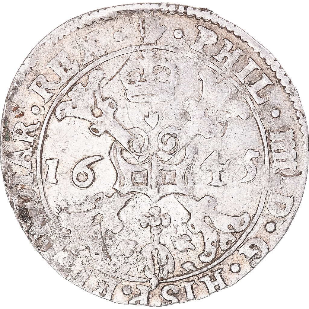 Münze, Spanische Niederlande, BRABANT, Philippe IV, 1/4 Patagon, 1645