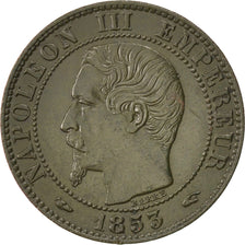 FRANCE, Napoléon III, 5 Centimes, 1853, Paris, KM #777.1, AU(50-53), Bronze, 2..