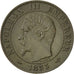 FRANCE, Napoléon III, 5 Centimes, 1853, Paris, KM #777.1, AU(50-53), Bronze, 2..