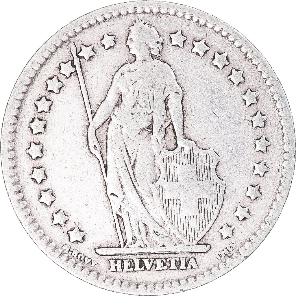 Moneta, Svizzera, Franc, 1912, Bern, MB+, Argento, KM:24