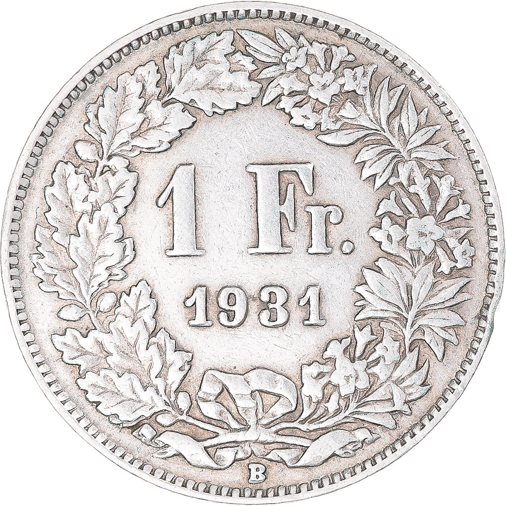 Moneta, Svizzera, Franc, 1931, Bern, BB, Argento, KM:24